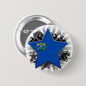 Badge Rond 5 Cm Étoile du Nevada (Devant & derrière)