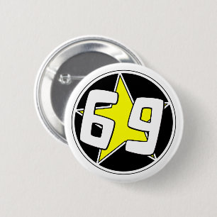 Badge Rond 5 Cm Étoile jaune 69