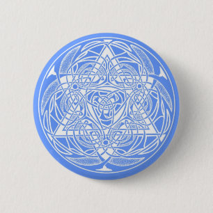 Badge Rond 5 Cm Étoile ornée de David