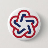 Badge Rond 5 Cm Étoile rétro (Devant)