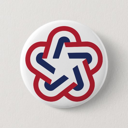 Badge Rond 5 Cm Étoile rétro (Devant)