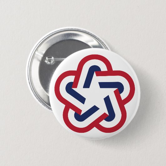 Badge Rond 5 Cm Étoile rétro (Devant & derrière)