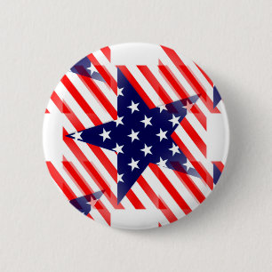 Badge Rond 5 Cm étoile usa