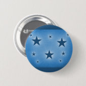 Badge Rond 5 Cm Étoiles dans le bouton Ciel de nuit, Bleu (Devant & derrière)