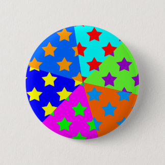 Badge Rond 5 Cm Étoiles de bonbons psychédéliques
