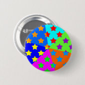Badge Rond 5 Cm Étoiles de bonbons psychédéliques (Devant & derrière)