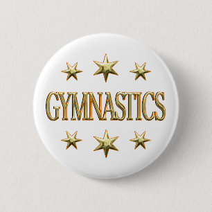 Badge Rond 5 Cm Étoiles de gymnastique