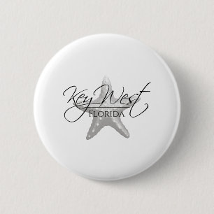 Badge Rond 5 Cm Étoiles de mer côtières de Key West
