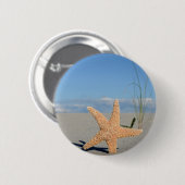 Badge Rond 5 Cm Étoiles de mer sur la plage (Devant & derrière)
