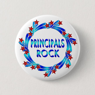 Badge Rond 5 Cm Étoiles de rouge de roche de principaux