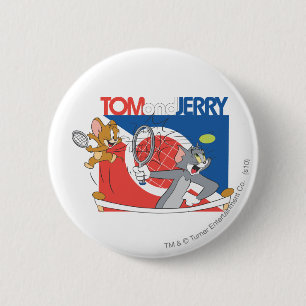 Badge Rond 5 Cm Étoiles de tennis Tom et Jerry 4