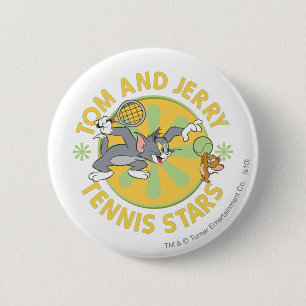 Badge Rond 5 Cm Étoiles de tennis Tom et Jerry 5