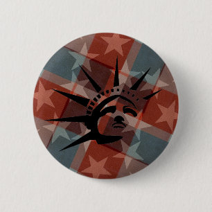 Badge Rond 5 Cm Étoiles et bandes