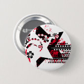 Badge Rond 5 Cm étoiles grondeuses (Devant & derrière)