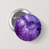 Badge Rond 5 Cm Étoiles magiques violettes (Devant & derrière)