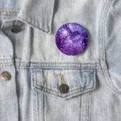 Badge Rond 5 Cm Étoiles magiques violettes (En situation)