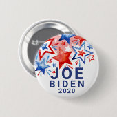 Badge Rond 5 Cm Étoiles patriotiques Joe Biden 2020 (Devant & derrière)