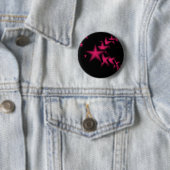 Badge Rond 5 Cm étoiles roses (En situation)