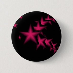 Badge Rond 5 Cm étoiles roses