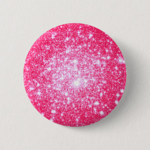 Badge Rond 5 Cm Étoiles roses brillantes