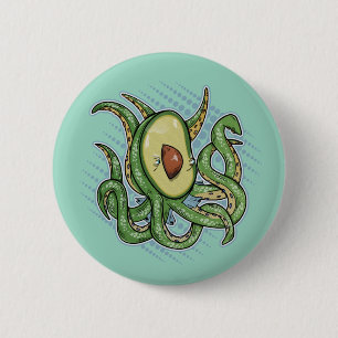 Badge Rond 5 Cm Étrange Avocado