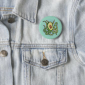 Badge Rond 5 Cm Étrange Avocado (En situation)