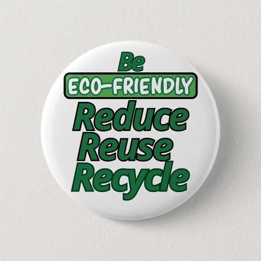 Badge Rond 5 Cm Être écologique (Devant)