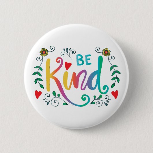 Badge Rond 5 Cm Être gentil (Devant)
