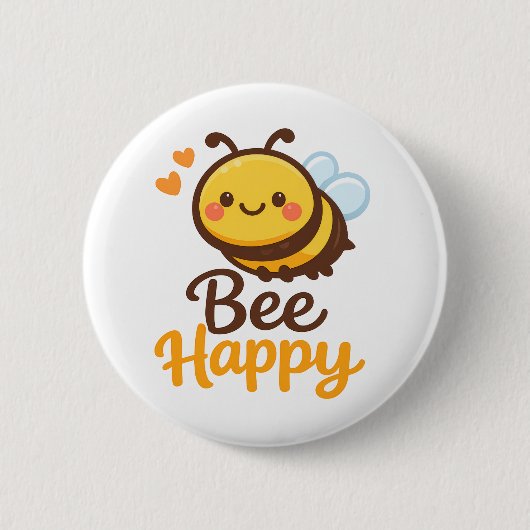 Badge Rond 5 Cm Être Heureux (Devant)