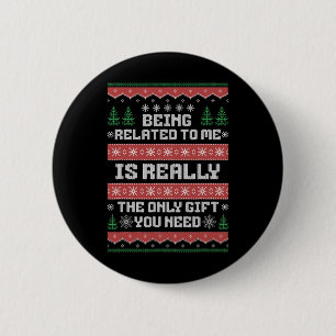 Badge Rond 5 Cm Etre Lié À Moi Amusant Noël Famille Noël Noël Noël