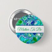 Badge Rond 5 Cm Être Mère | Bouton Baby shower du garçon (Devant & derrière)