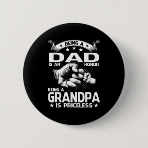 Badge Rond 5 Cm Être papa est un honneur être grand-père est inest