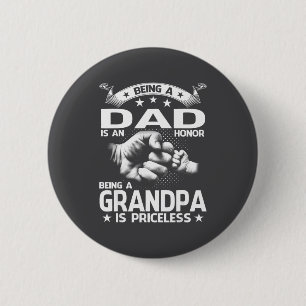 Badge Rond 5 Cm Être papa est un honneur être grand-père est inest