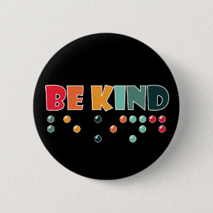 Badge Rond 5 Cm Être un peu littéraire en braille Sensibilisation