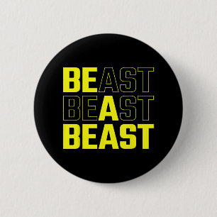 Badge Rond 5 Cm Être Une Bête Drôle Gym Entraînement T-shirt.png