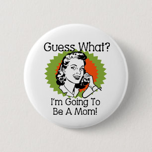 Badge Rond 5 Cm Être une maman Green Orange