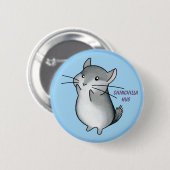 Badge Rond 5 Cm étreinte de chilla, étreinte de chinchilla (Devant & derrière)