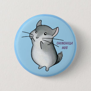 Badge Rond 5 Cm étreinte de chilla, étreinte de chinchilla