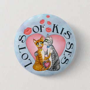 Badge Rond 5 Cm Étreintes et baisers pour l'amoureux