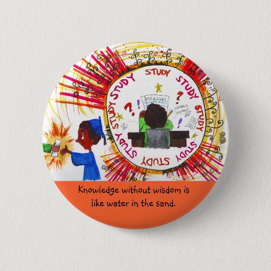Badge Rond 5 Cm Étude (Devant)