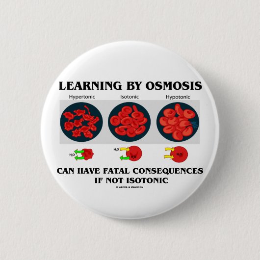 Badge Rond 5 Cm Étude par des conséquences mortelles d'osmose (Devant)