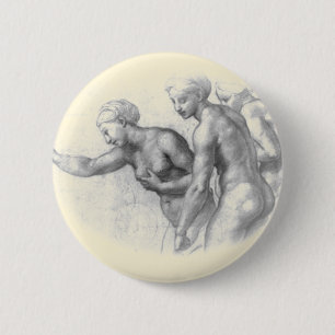 Badge Rond 5 Cm Étude pour les 3 Graces - Bouton Raphael
