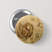 Badge Rond 5 Cm Études des embryons (Devant & derrière)