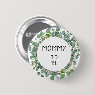 Badge Rond 5 Cm Eucalyptus aquarelle minimal Future Maman