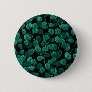 Badge Rond 5 Cm Eucalyptus noir