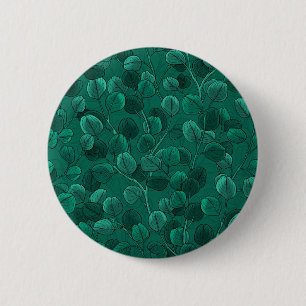 Badge Rond 5 Cm Eucalyptus vert