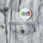 Badge Rond 5 Cm Eulen owls (En situation)