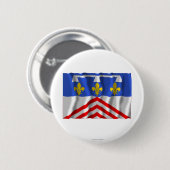 Badge Rond 5 Cm Eure-et-Loir ondulant le drapeau (Devant & derrière)