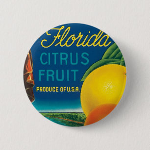 Badge Rond 5 Cm Eureka Florida Citrus