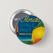 Badge Rond 5 Cm Eureka Florida Citrus (Devant & derrière)